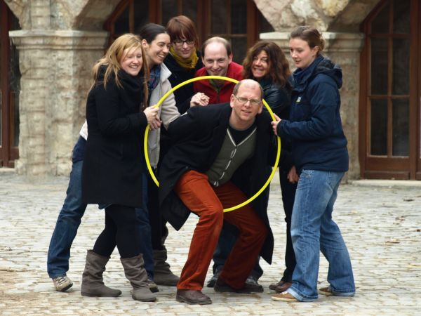 Gruppe stellt ein Foto