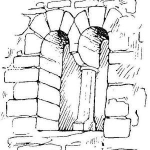 Strichzeichnung Burgfassade